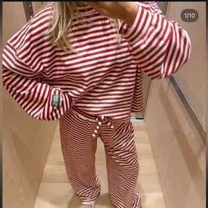 Daily drills red striped set